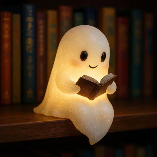 Cute LED Ghost Night Light Children'S Nightlight Gift Bedside Sleep Lamp Halloween Decorations Lovely Ghost Lamp Warm Light