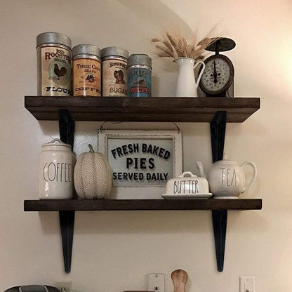 20 Pack 12 Inch Heavy Duty Black Iron Metal Floating Shelves Bracket, L Corner Brace Support, J Metal Joint Angle for Shelf