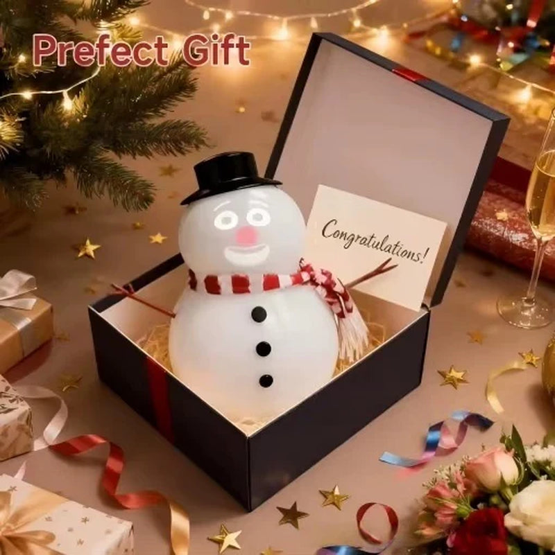 Talking Animated Blink Snowman with Light up Eyes and Playful Voice for Holiday Home Table Centerpiece Gift Christmas Decorations
